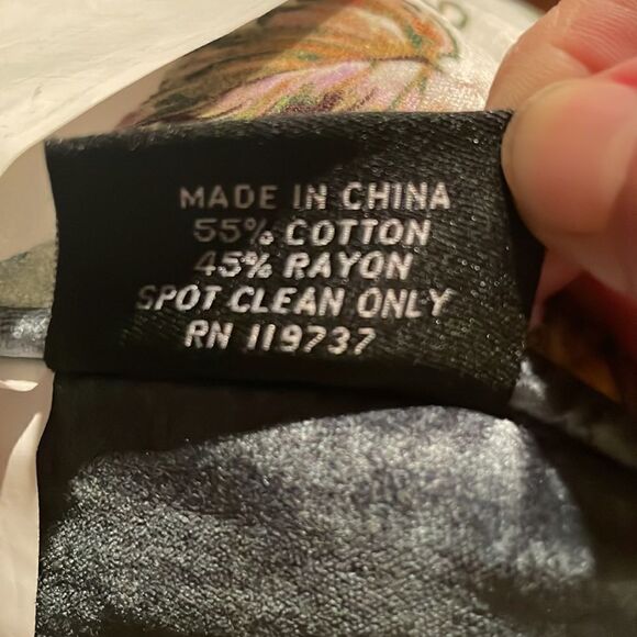 Nicole Miller Velvet Floral Accent Pillow - Picture 6 of 7